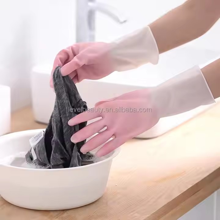 Kitchen Dishwashing Rubber Gloves Household Rubber Gloves Waterproof Durable